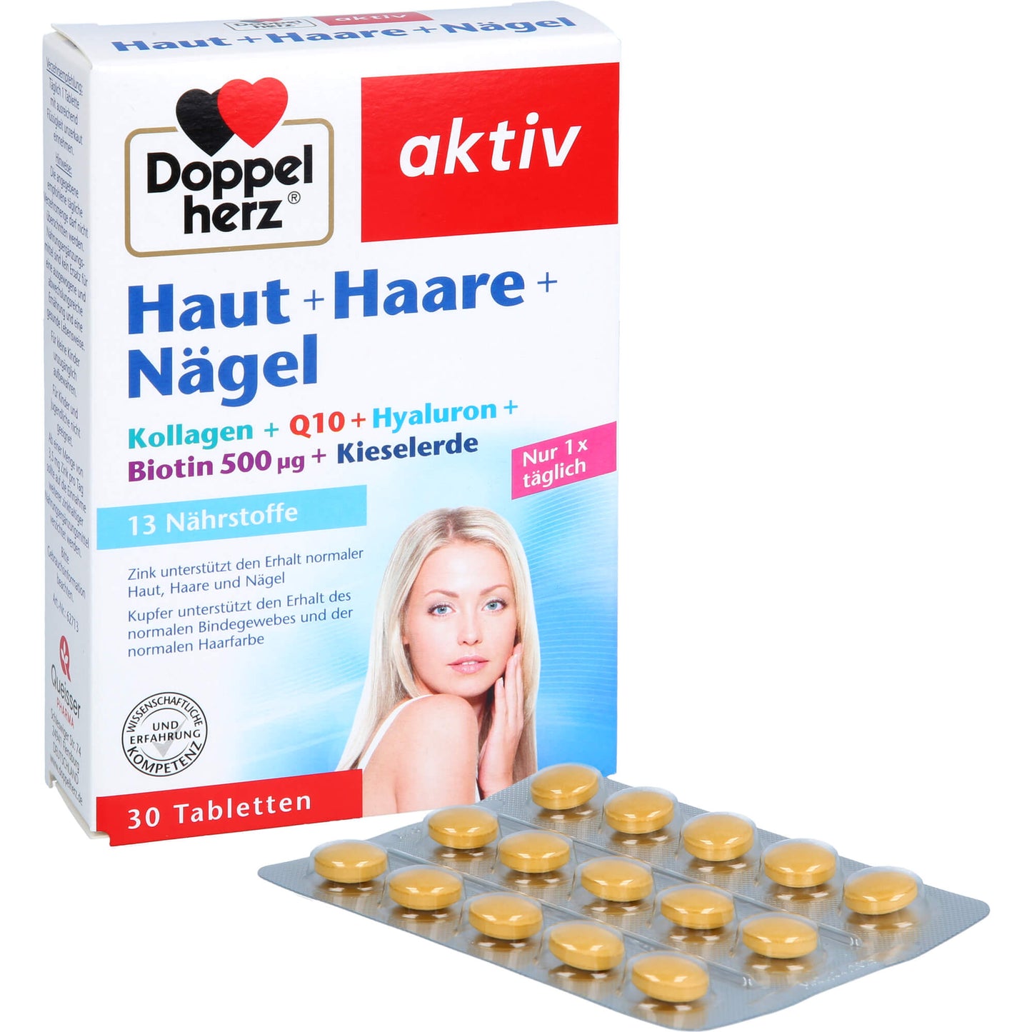 DOPPELHERZ Haut+Haare+Nägel Tabletten 30 St