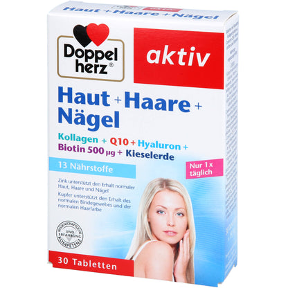 DOPPELHERZ Haut+Haare+Nägel Tabletten 30 St