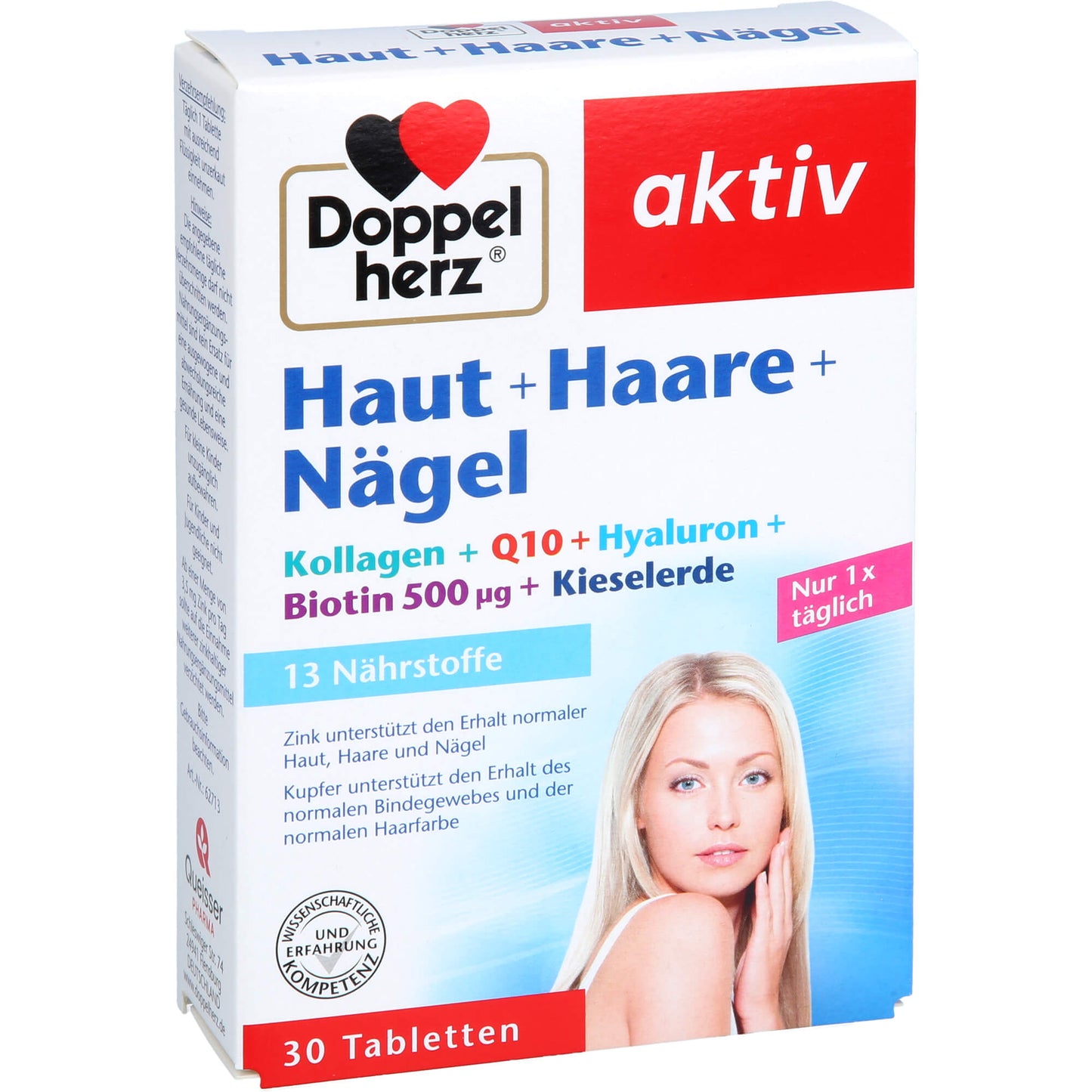 DOPPELHERZ Haut+Haare+Nägel Tabletten 30 St
