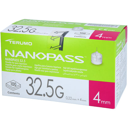 TERUMO NANOPASS 32,5 Pen Kanüle 0,22x4 mm 100 St