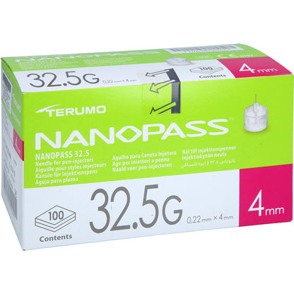 TERUMO NANOPASS 32,5 Pen Kanüle 0,22x4 mm 100 St