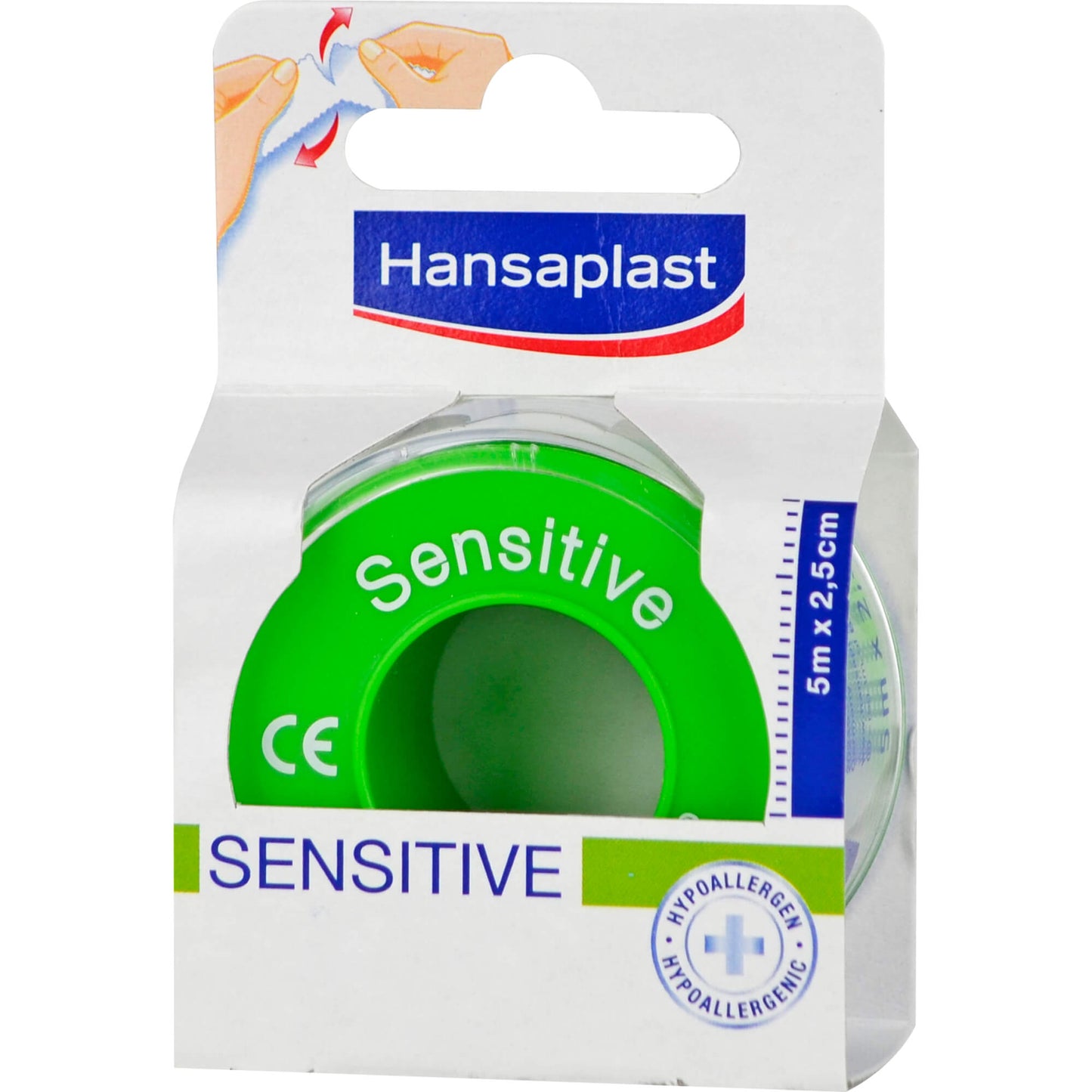 HANSAPLAST Fixierpfl.Sensitive 2,5 cmx5 m 1 St