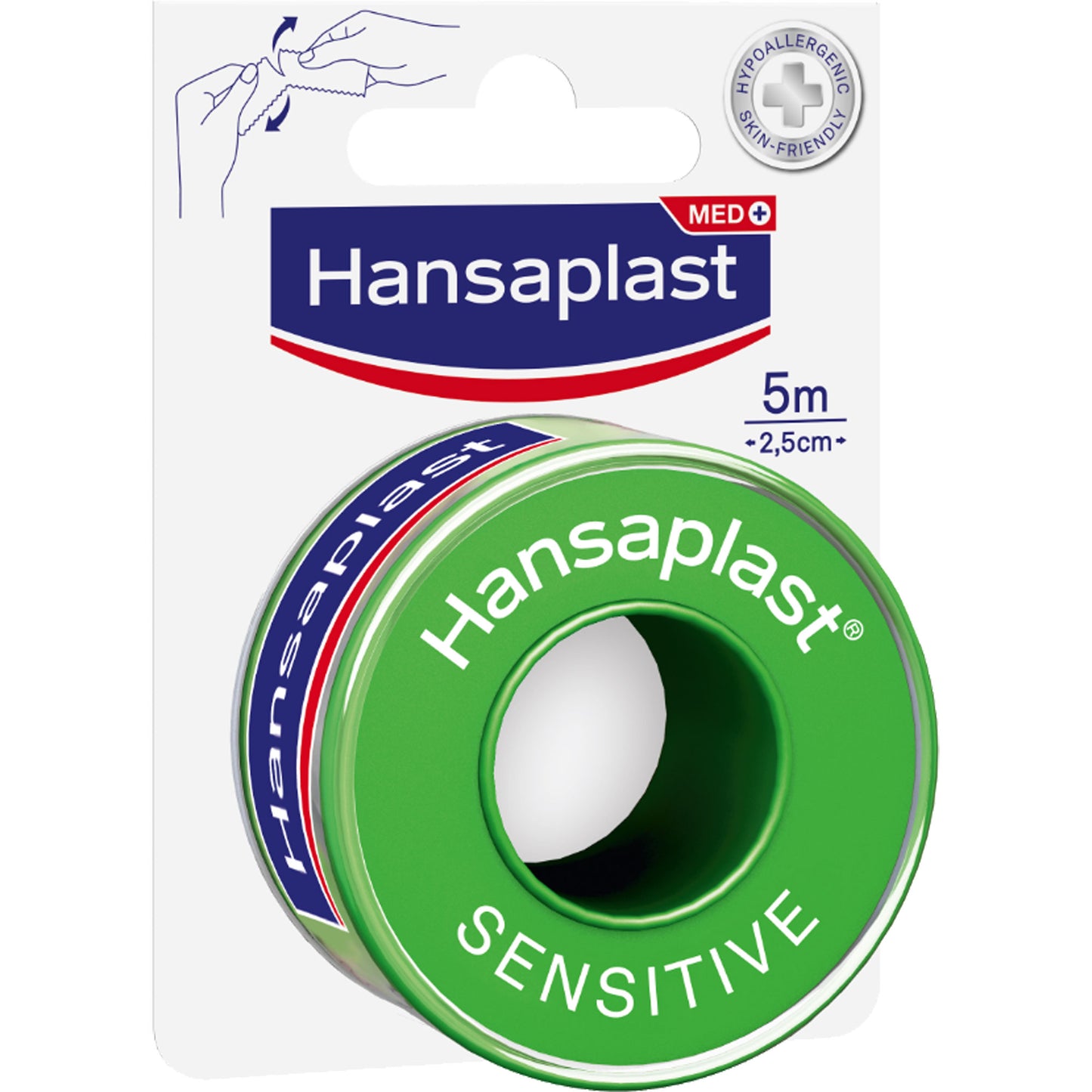 HANSAPLAST Fixierpfl.Sensitive 2,5 cmx5 m 1 St