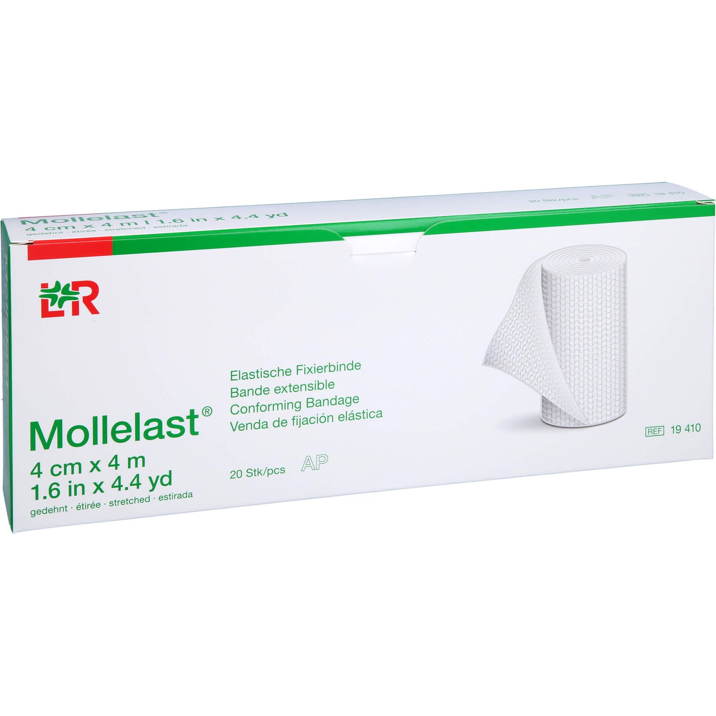 MOLLELAST Binden 4 cmx4 m weiß 20 St