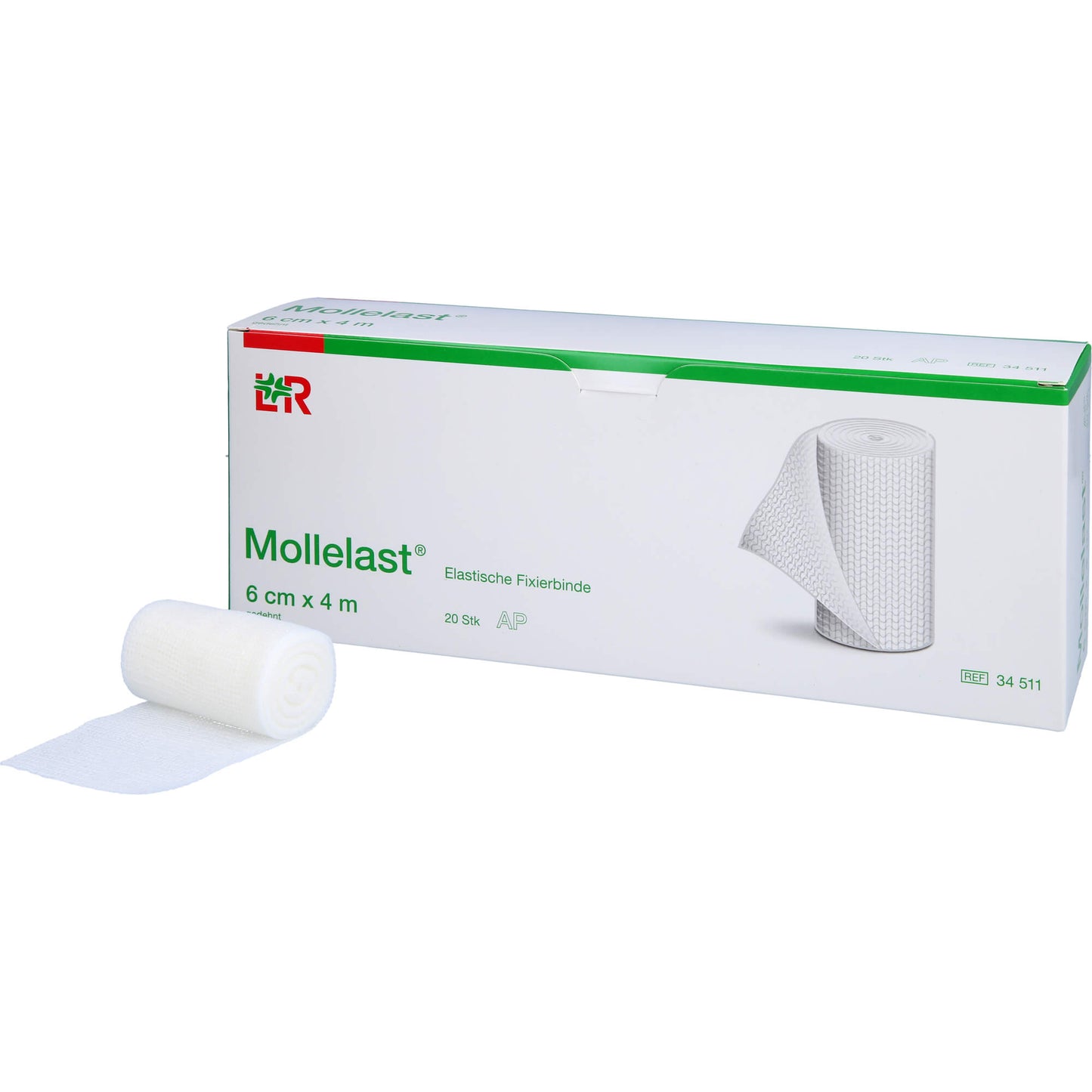 MOLLELAST Binden 6 cmx4 m weiß 20 St