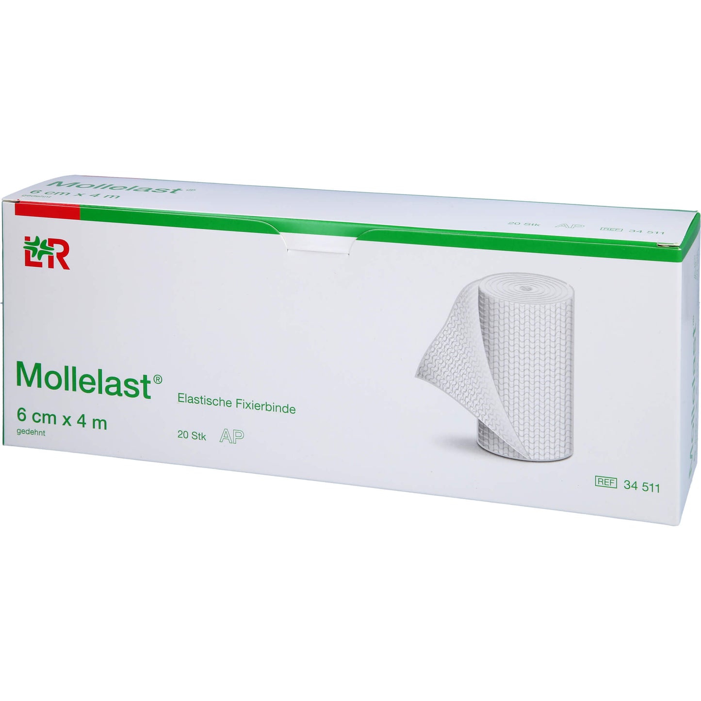 MOLLELAST Binden 6 cmx4 m weiß 20 St