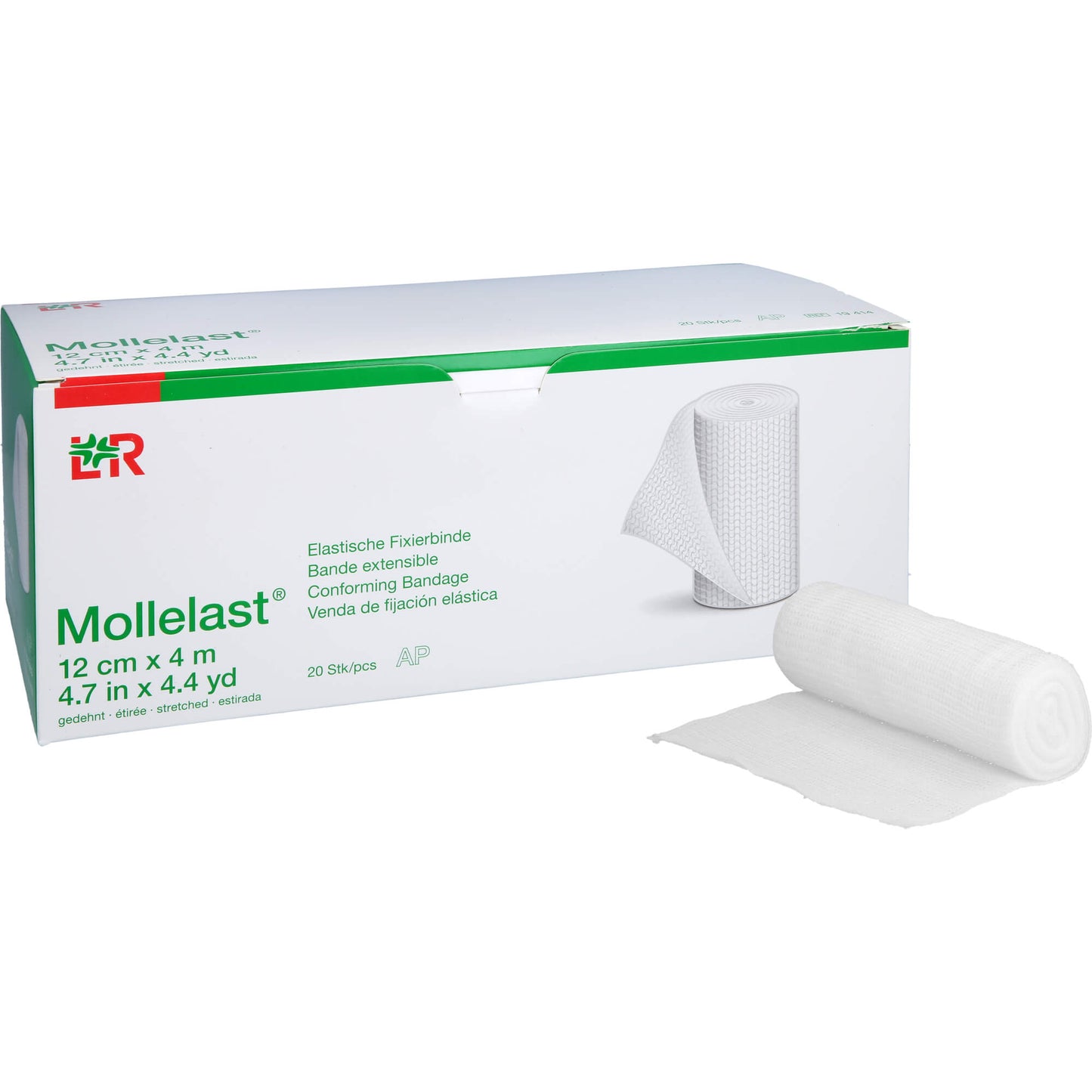 MOLLELAST Binden 12 cmx4 m weiß 20 St