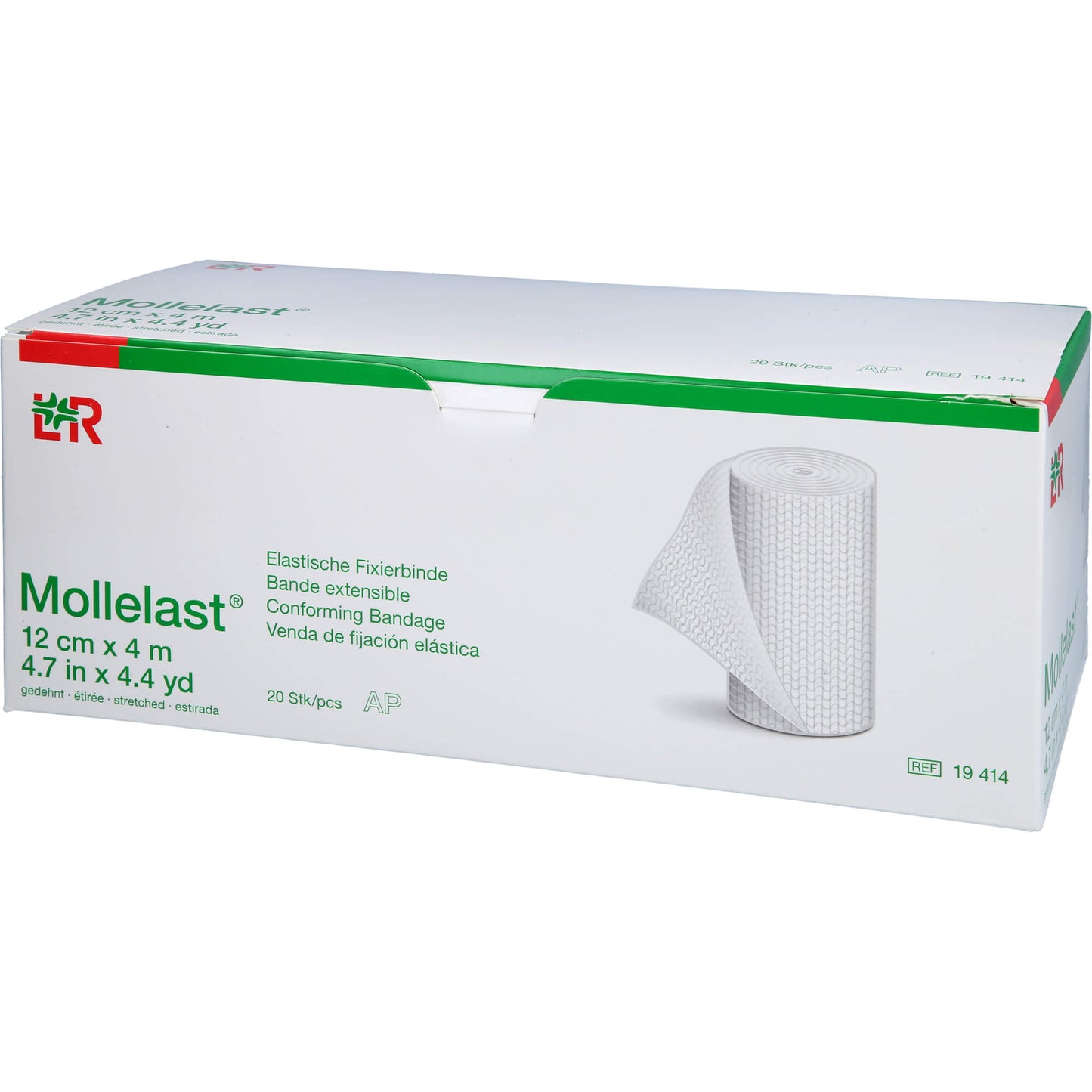 MOLLELAST Binden 12 cmx4 m weiß 20 St