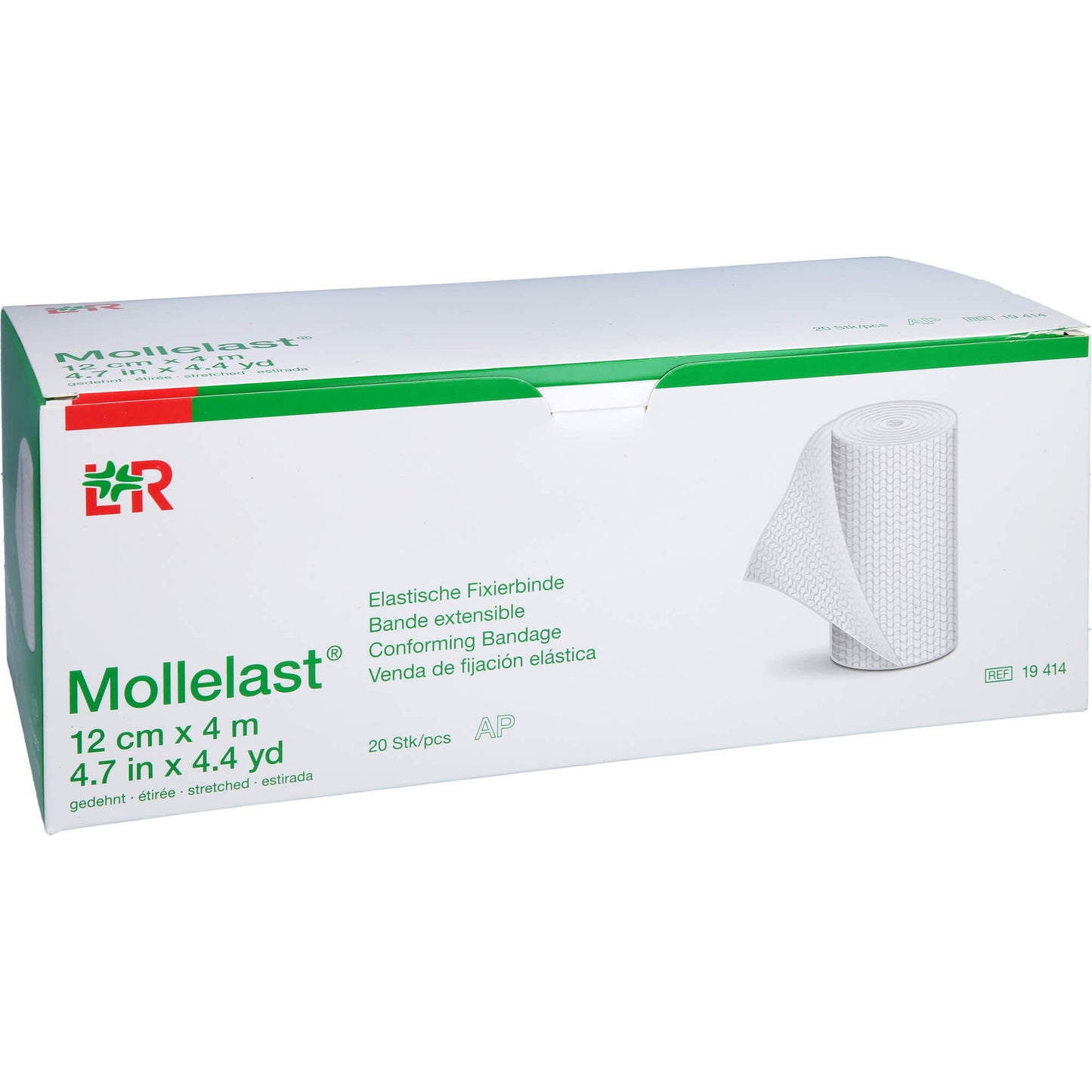 MOLLELAST Binden 12 cmx4 m weiß 20 St