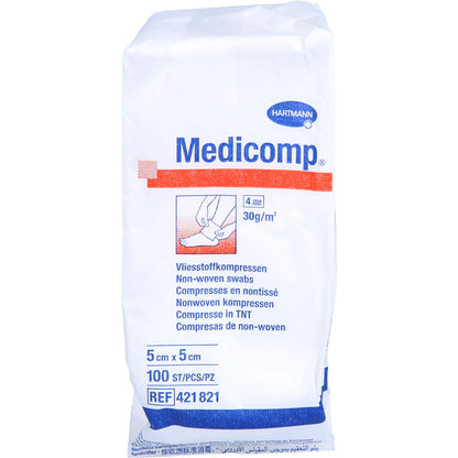 MEDICOMP Vlieskomp.unsteril 5x5 cm 4fach 100 St