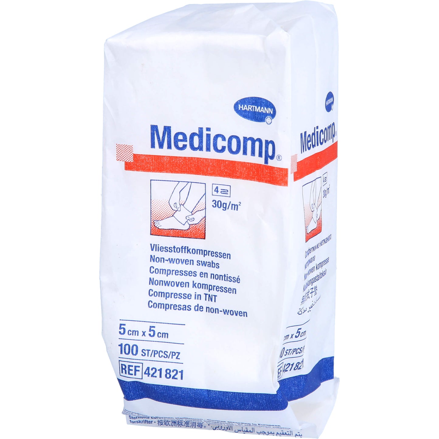 MEDICOMP Vlieskomp.unsteril 5x5 cm 4fach 100 St