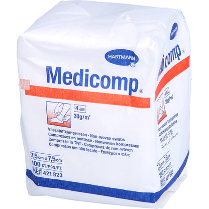 MEDICOMP Vlieskomp.unsteril 7,5x7,5 cm 4fach 100 St