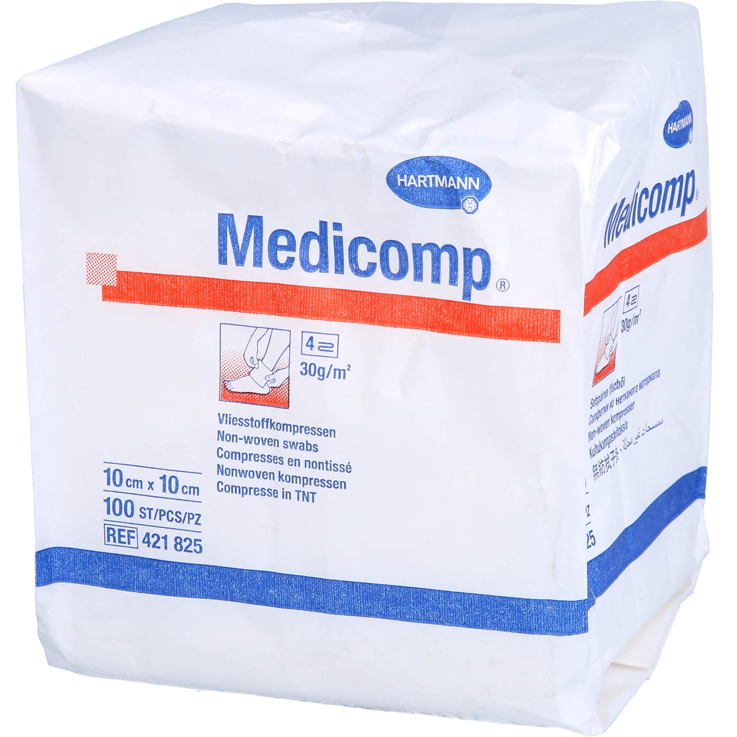 MEDICOMP Vlieskomp.unsteril 10x10 cm 4fach 100 St