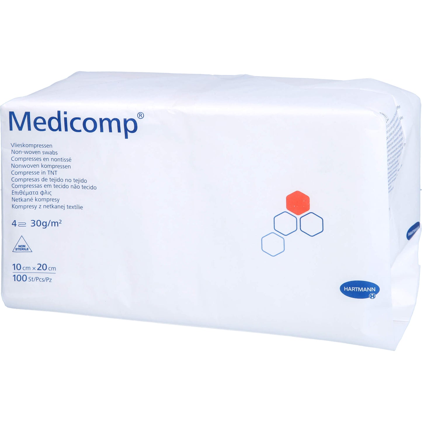 MEDICOMP Vlieskomp.unsteril 10x20 cm 4fach 100 St