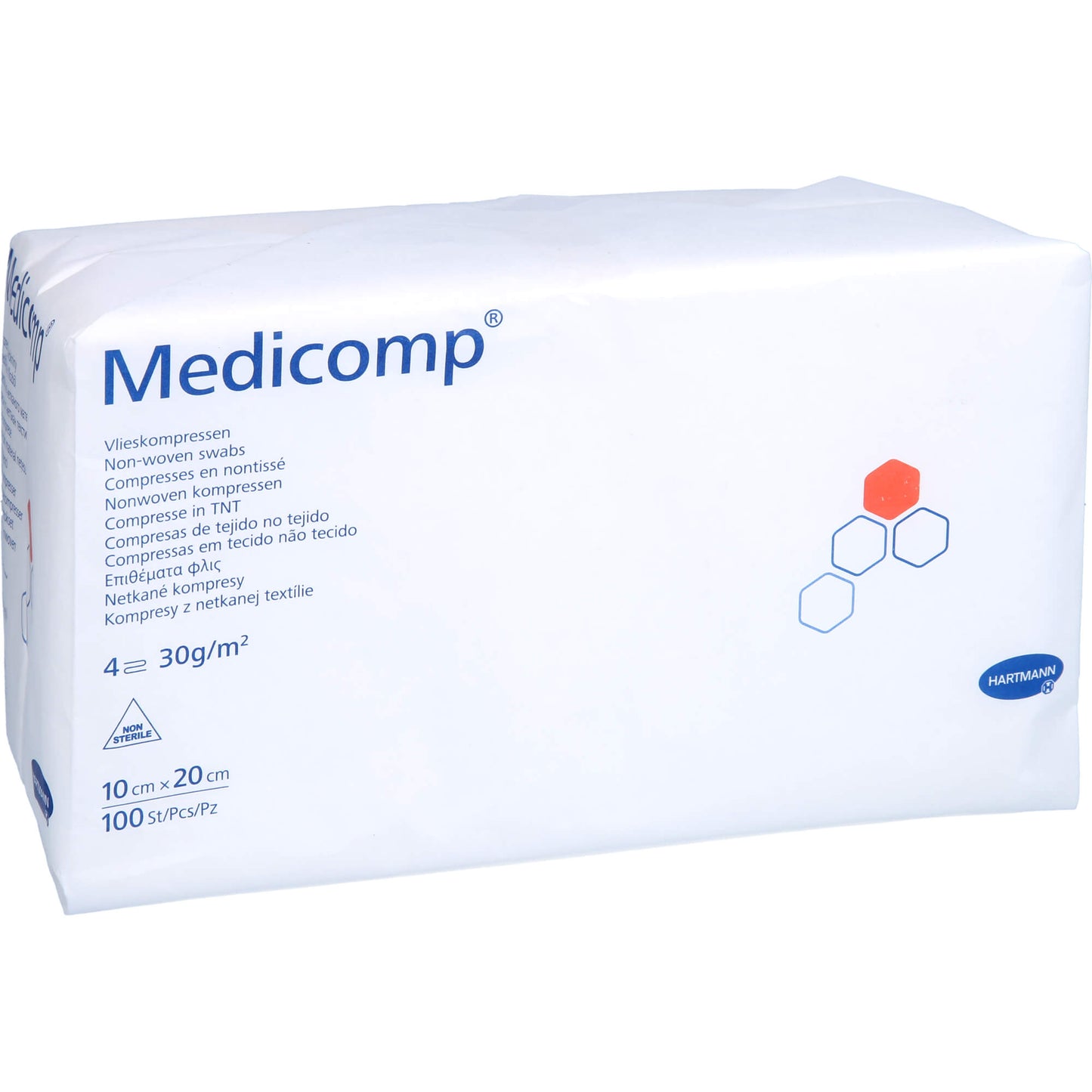 MEDICOMP Vlieskomp.unsteril 10x20 cm 4fach 100 St