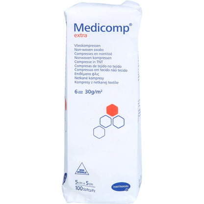 MEDICOMP extra Vlieskomp.unsteril 5x5 cm 6fach 100 St