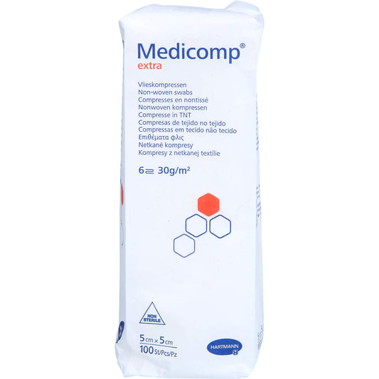 MEDICOMP extra Vlieskomp.unsteril 5x5 cm 6fach 100 St