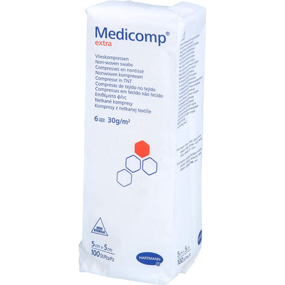 MEDICOMP extra Vlieskomp.unsteril 5x5 cm 6fach 100 St