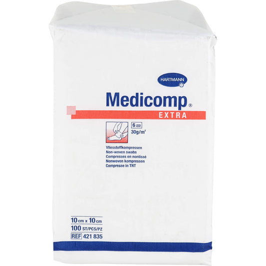 MEDICOMP extra Vlieskomp.unsteril 10x10 cm 6fach 100 St