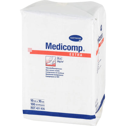 MEDICOMP extra Vlieskomp.unsteril 10x10 cm 6fach 100 St