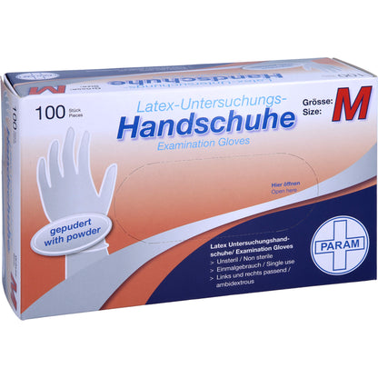 HANDSCHUHE Einmal Latex gepudert M 100 St
