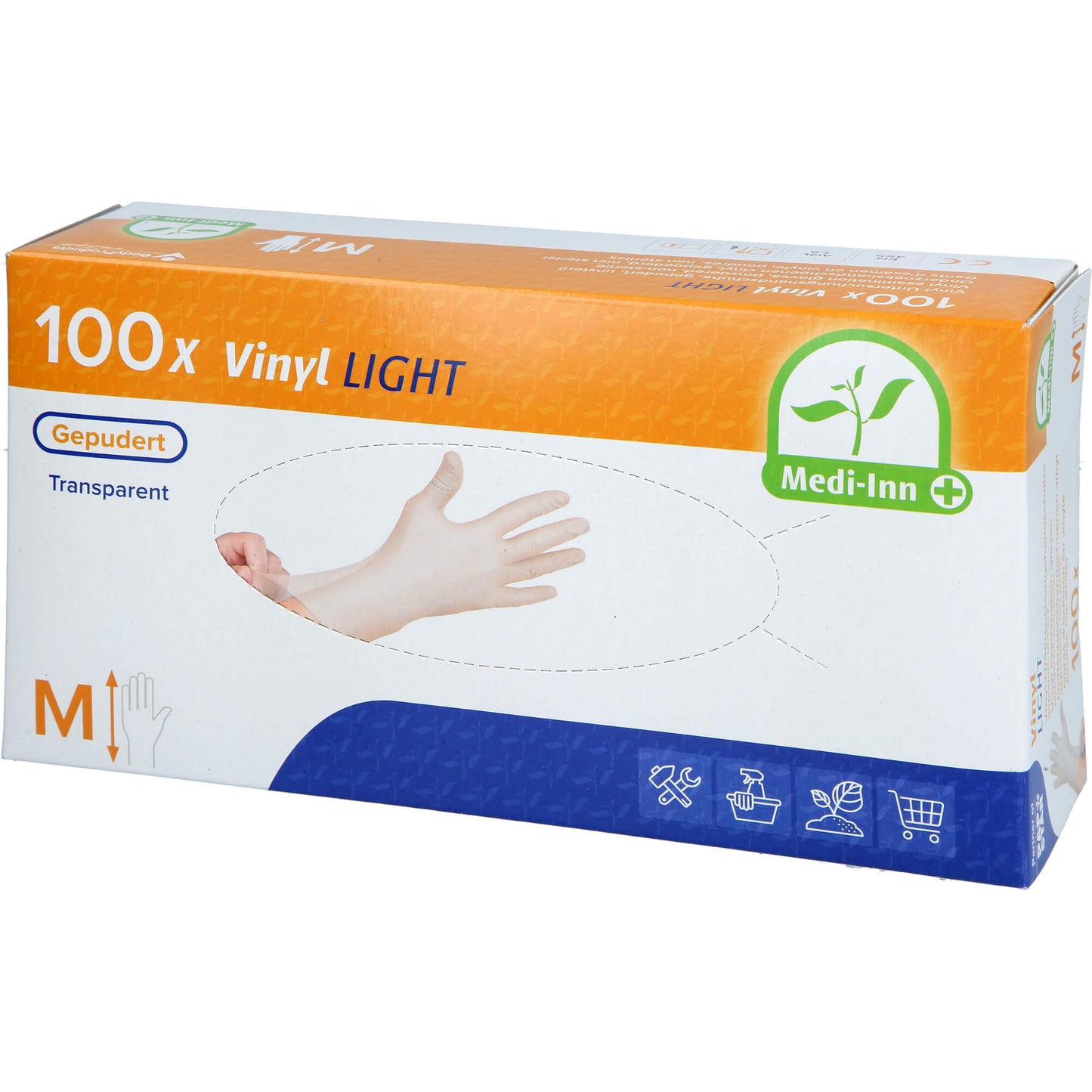 HANDSCHUHE Einmal Vinyl gepudert M 100 St