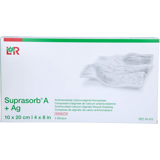 SUPRASORB A+Ag Antimik.Cal.Alginat Kompr.10x20 cm 5 St