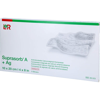 SUPRASORB A+Ag Antimik.Cal.Alginat Kompr.10x20 cm 5 St
