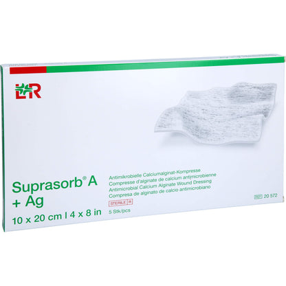 SUPRASORB A+Ag Antimik.Cal.Alginat Kompr.10x20 cm 5 St