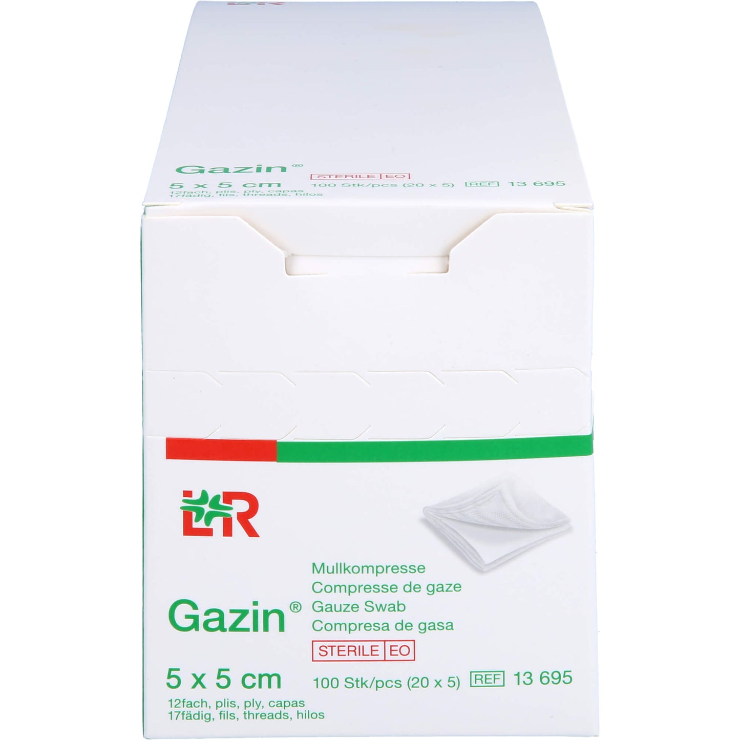 GAZIN Mullkomp.5x5 cm steril 12fach 20X5 St