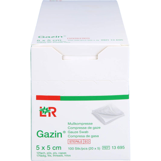 GAZIN Mullkomp.5x5 cm steril 12fach 20X5 St