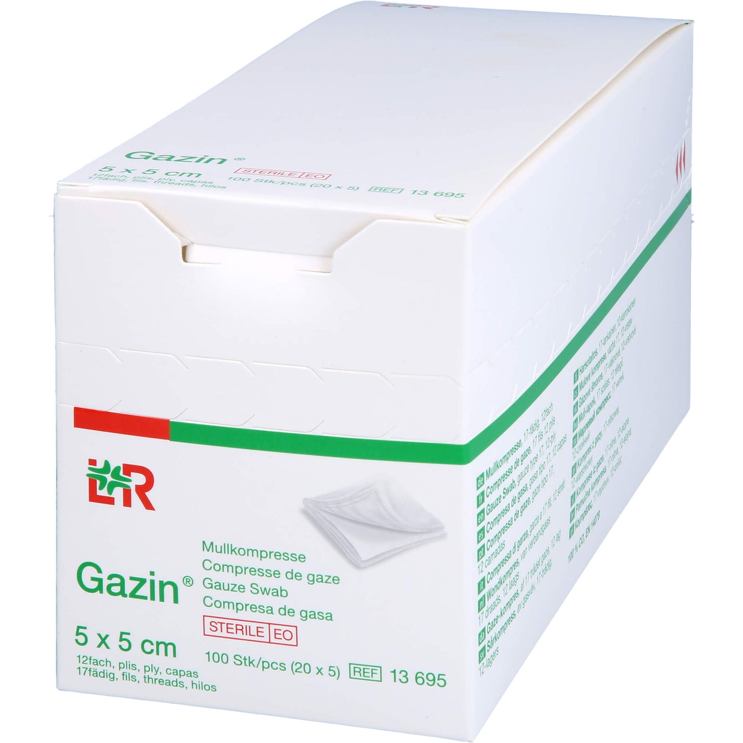 GAZIN Mullkomp.5x5 cm steril 12fach 20X5 St