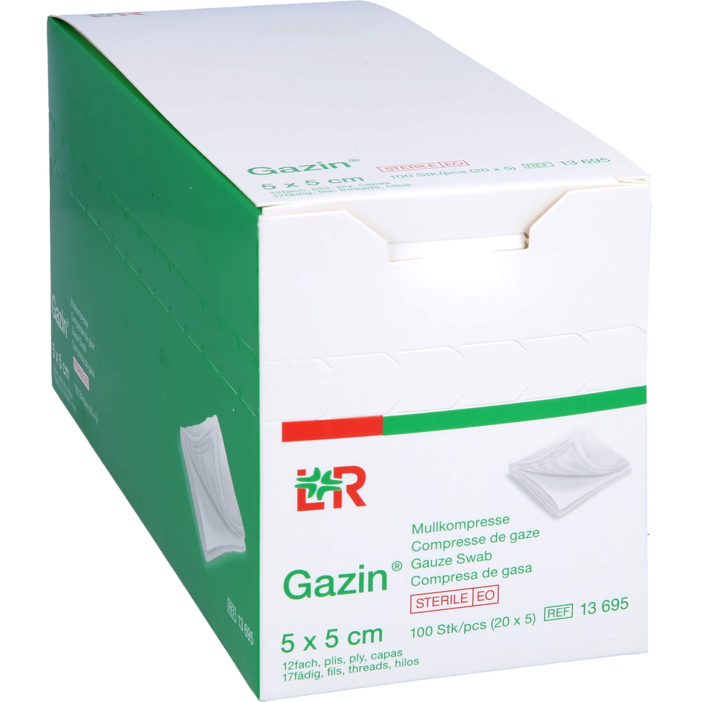 GAZIN Mullkomp.5x5 cm steril 12fach 20X5 St