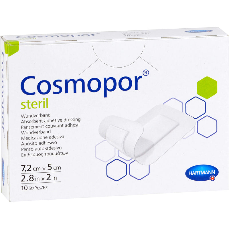 COSMOPOR STERIL 7.2X5CM 10 St