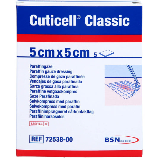 CUTICELL Classic Wundgaze 5x5 cm 5 St