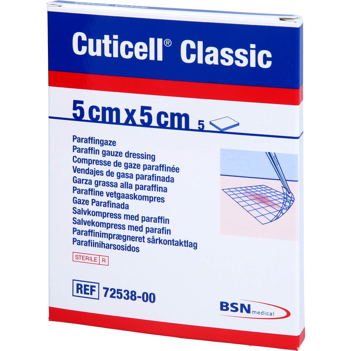 CUTICELL Classic Wundgaze 5x5 cm 5 St