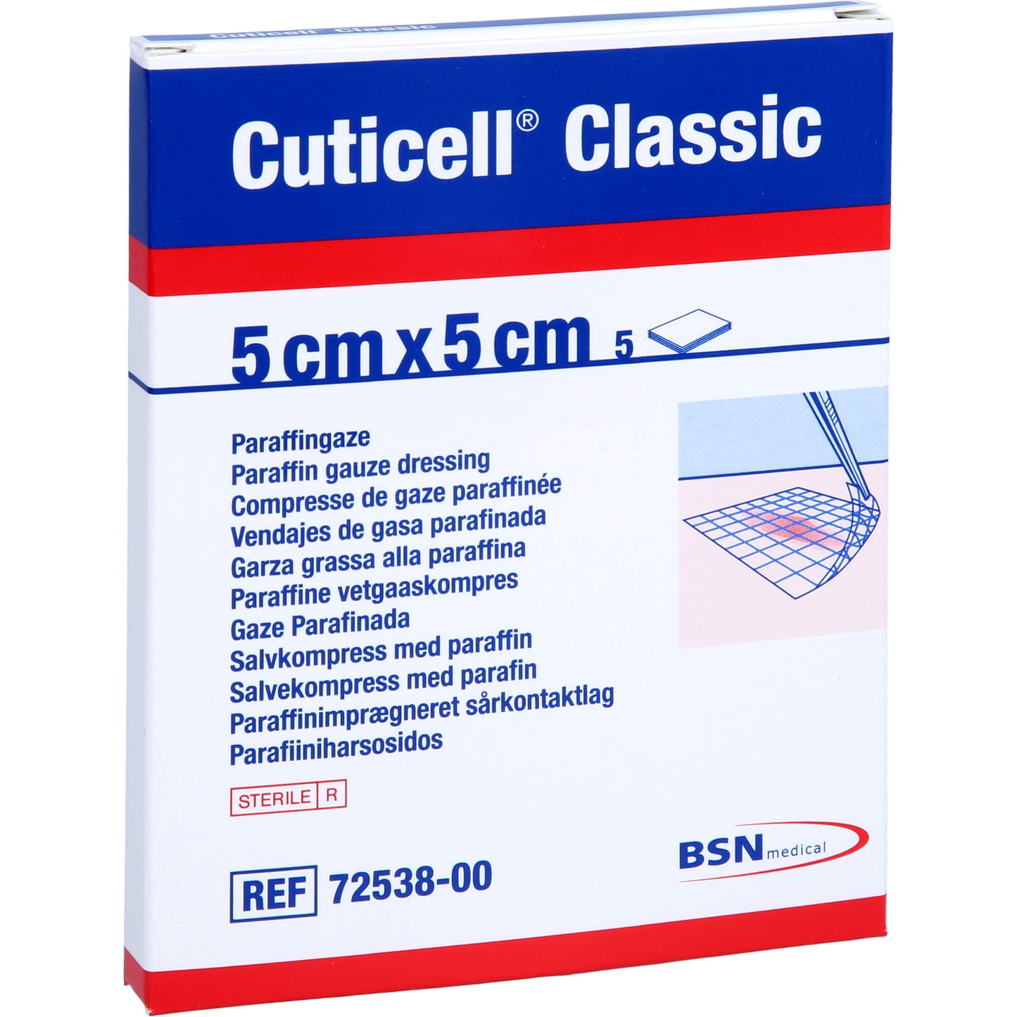 CUTICELL Classic Wundgaze 5x5 cm 5 St