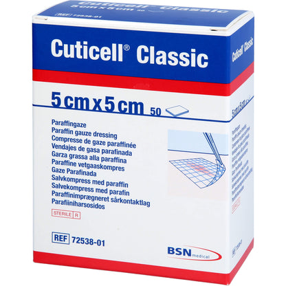 CUTICELL Classic Wundgaze 5x5 cm 50 St