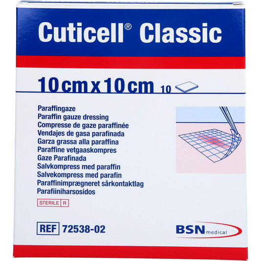 CUTICELL Classic Wundgaze 10x10 cm 10 St
