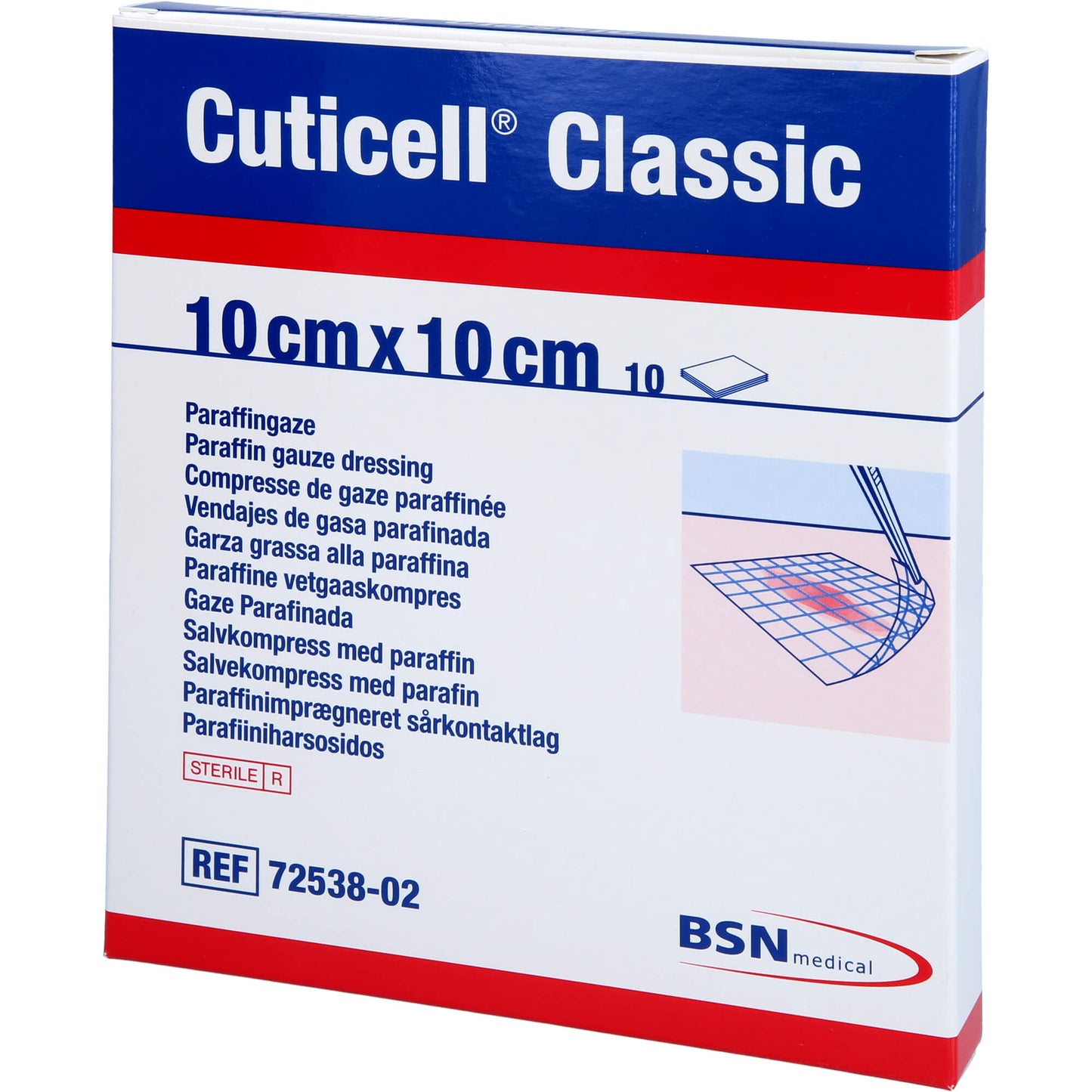CUTICELL Classic Wundgaze 10x10 cm 10 St