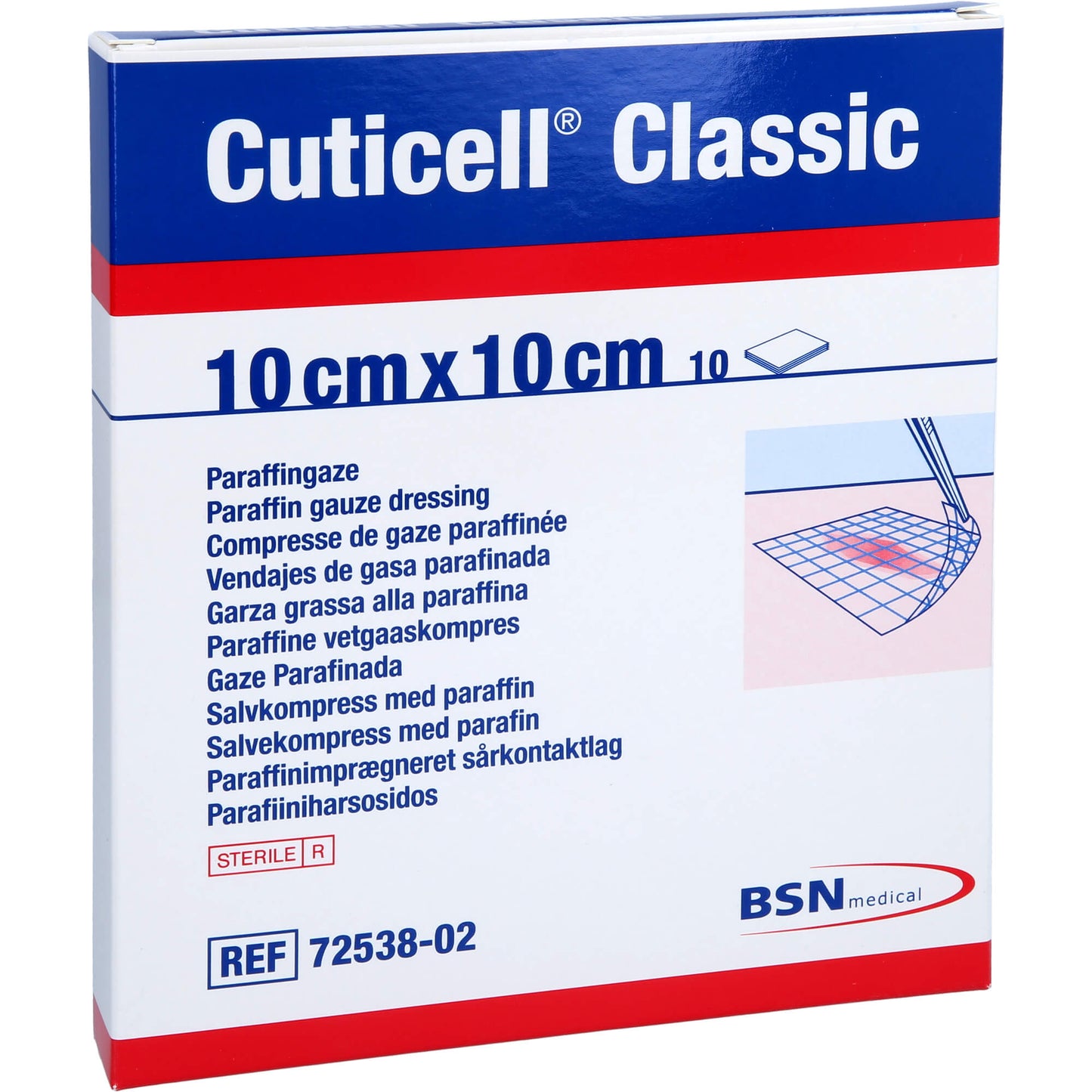 CUTICELL Classic Wundgaze 10x10 cm 10 St