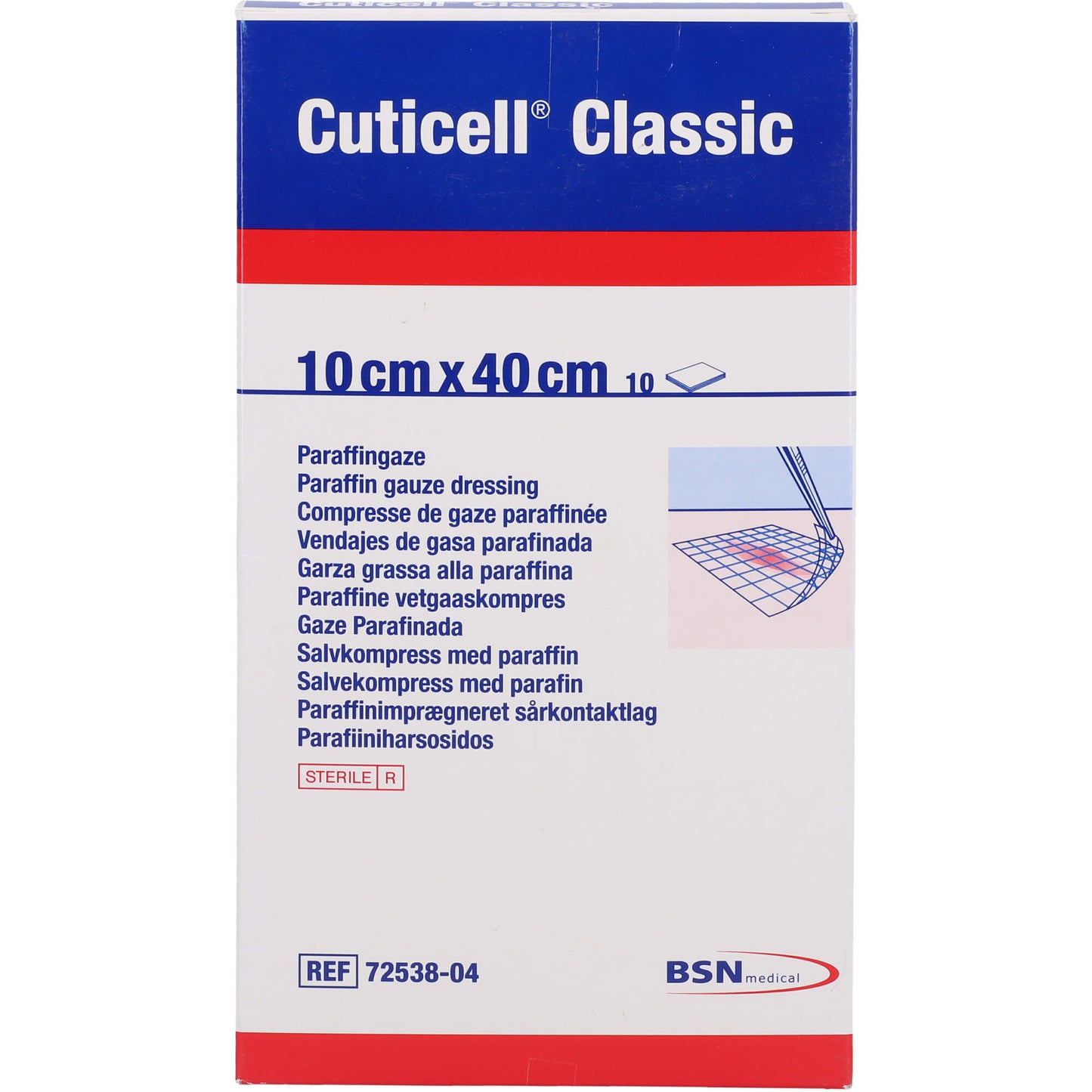 CUTICELL Classic Wundgaze 10x40 cm 10 St