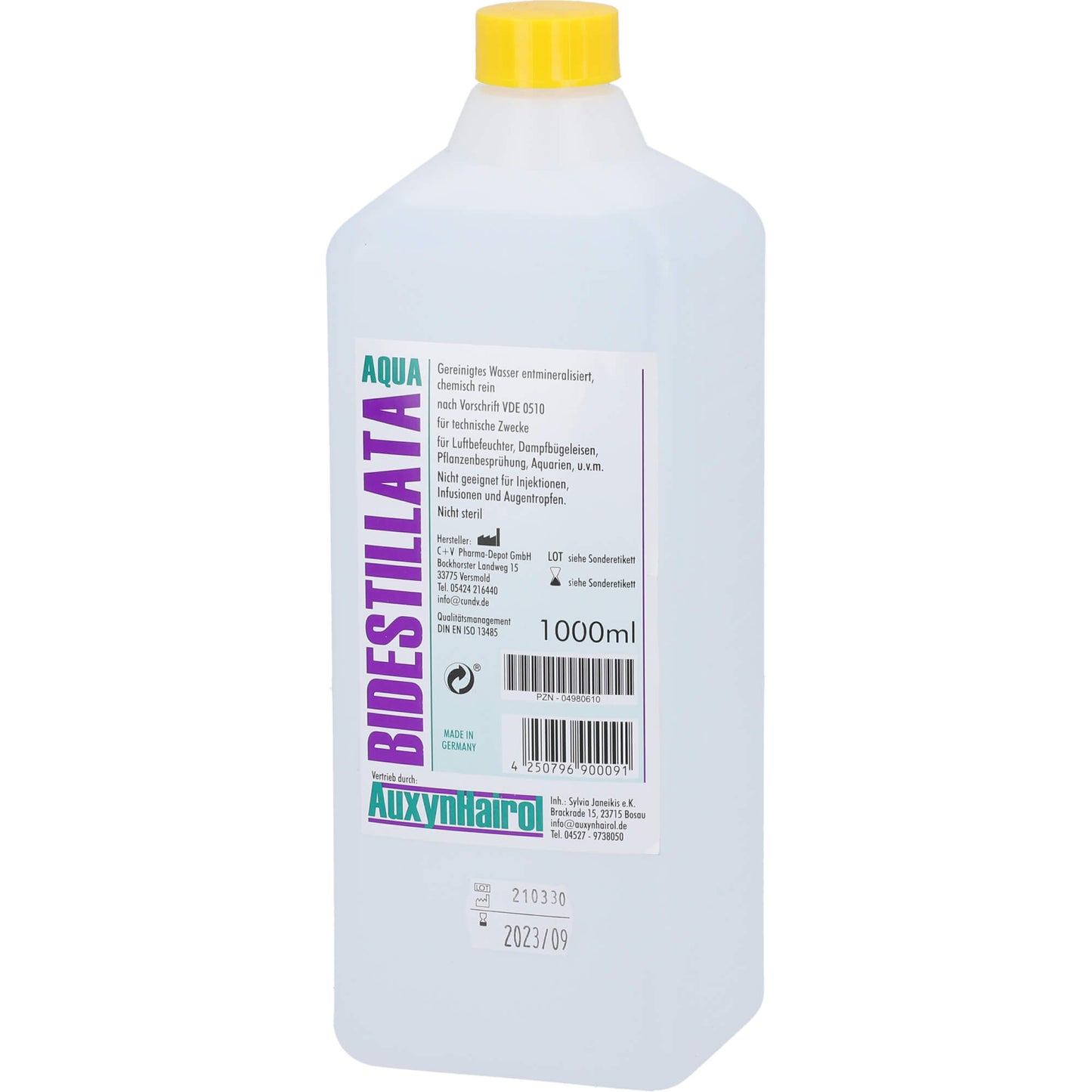 DESTILIERTES Wasser Bidest 1000 ml