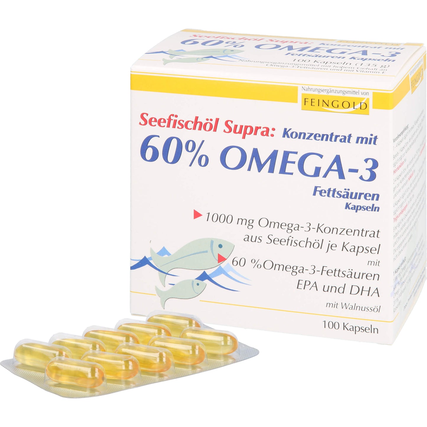 SEEFISCHÖL Supra m.60% Omega-3-Fetts.Weichkaps. 100 St