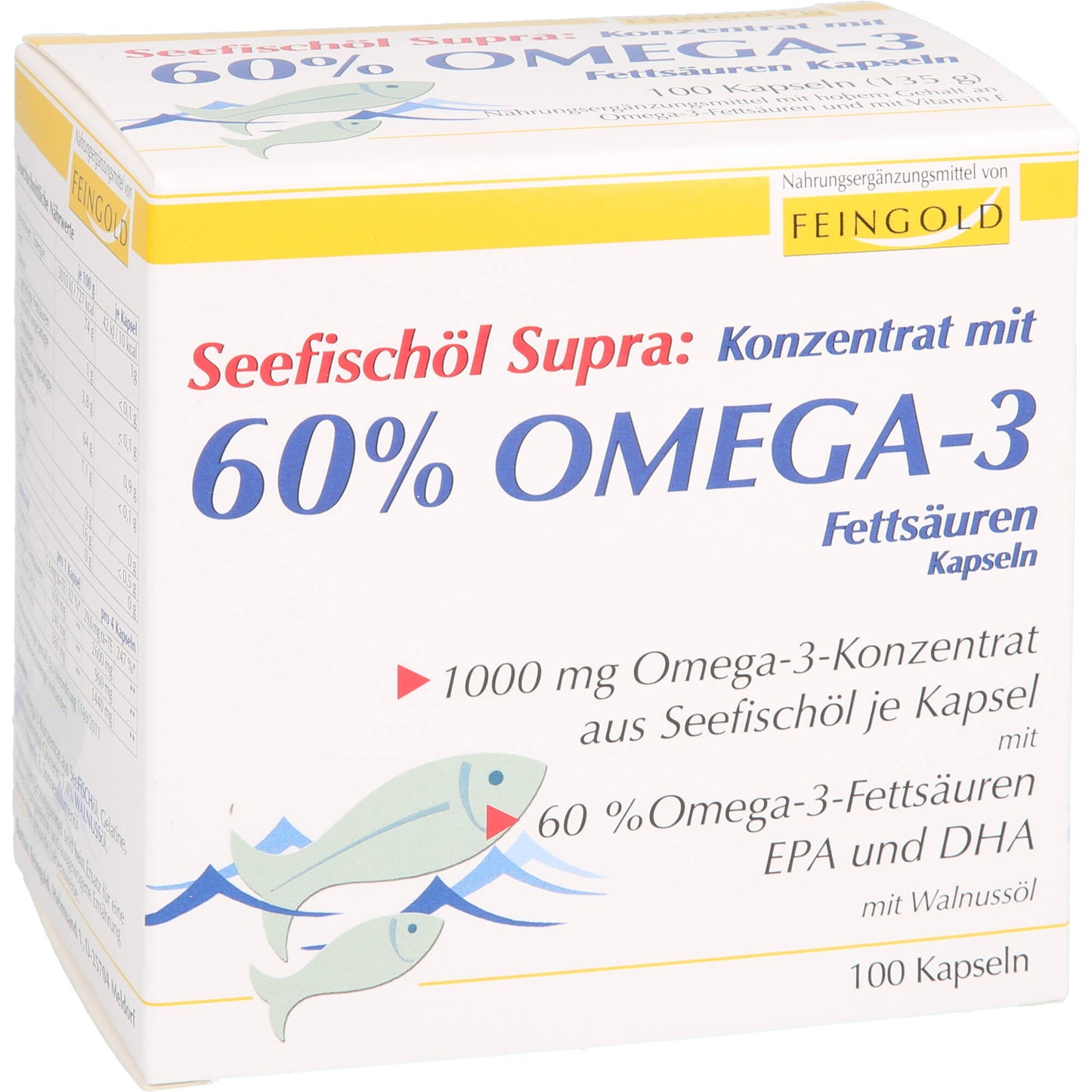 SEEFISCHÖL Supra m.60% Omega-3-Fetts.Weichkaps. 100 St