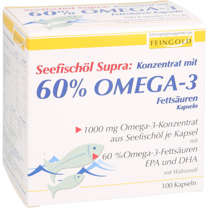 SEEFISCHÖL Supra m.60% Omega-3-Fetts.Weichkaps. 100 St