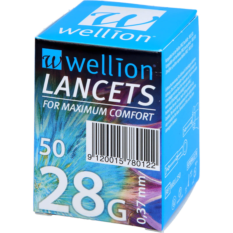 WELLION 28G LANCETS 50 St