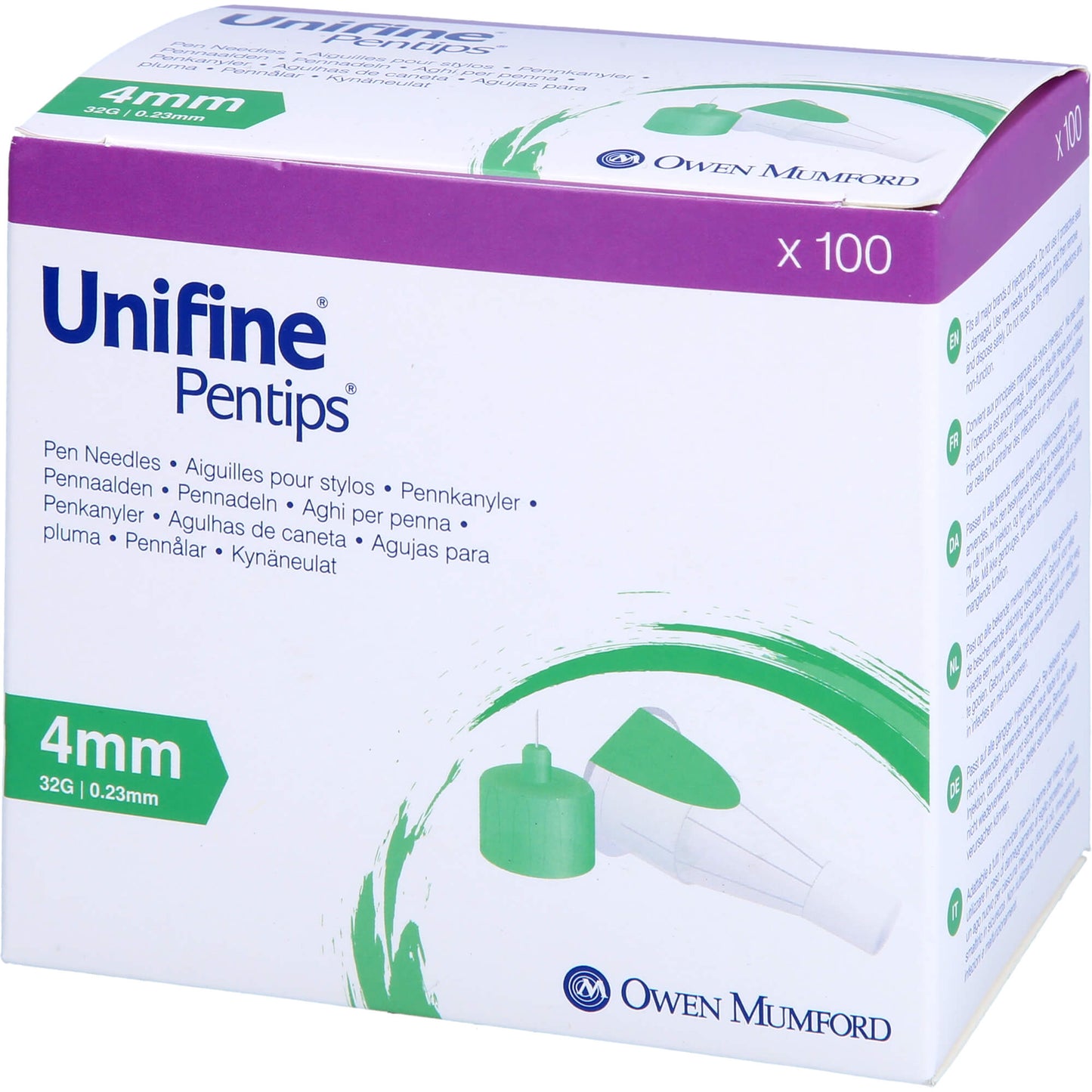 UNIFINE Pentips Kanüle 32 G 4 mm 100 St