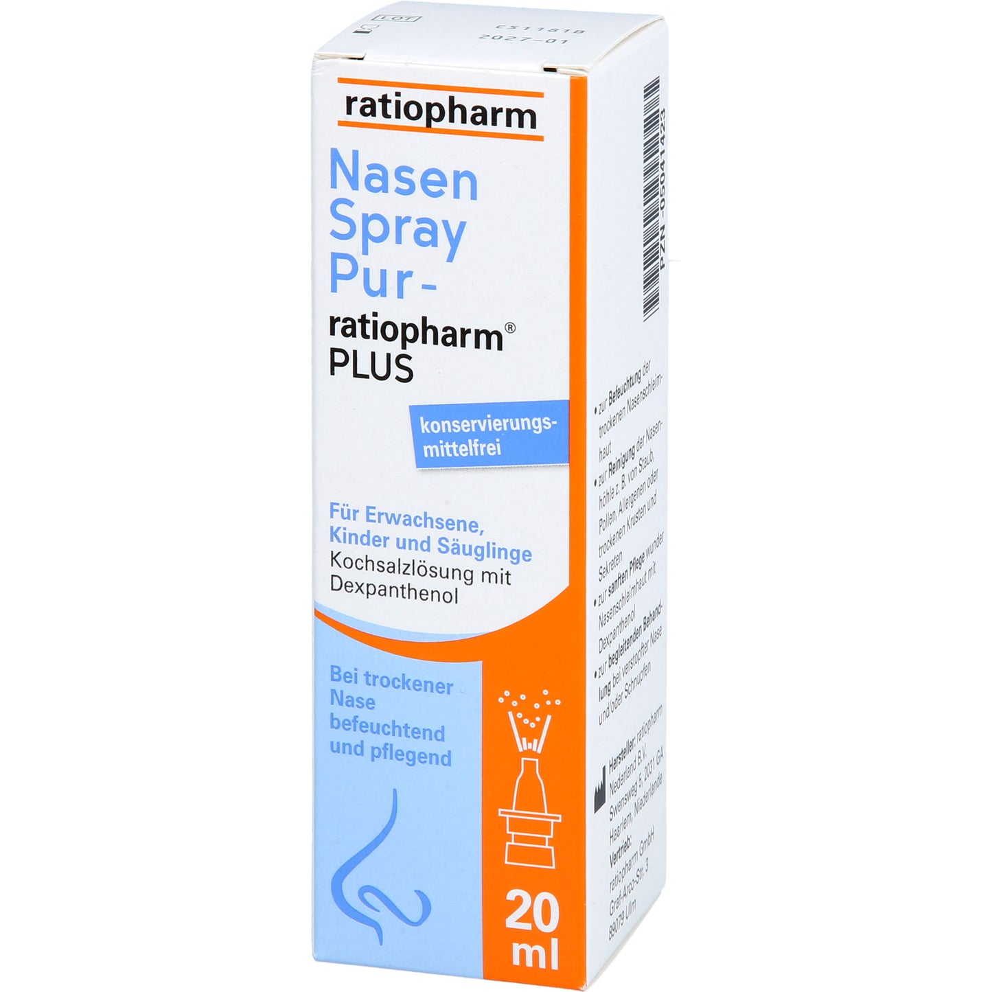 NASENSPRAY PUR-ratiopharm PLUS 20 ml