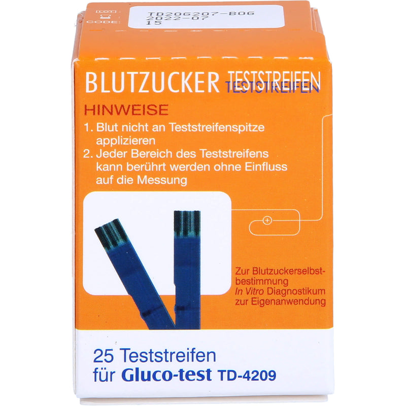 GLUCO TEST BLUTZ TESTSTREI 25 St